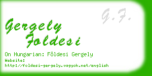 gergely foldesi business card